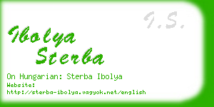 ibolya sterba business card